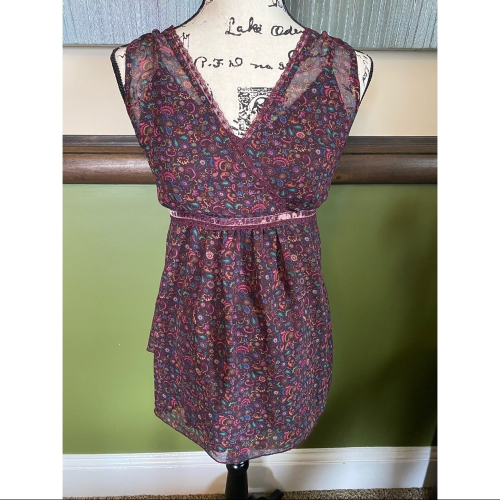 Motherhood Maternity Sleeveless Flower Print top